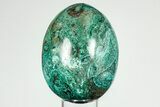 Polished Chrysocolla & Malachite Egg - Peru #207612-1